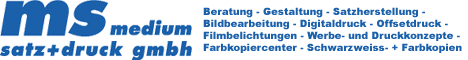ms medium satz + druck gmbh - Ihr Hersteller s�mtlicher Drucksachen